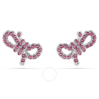 Swarovski Lifelong Bow Ohrstecker In Pink
