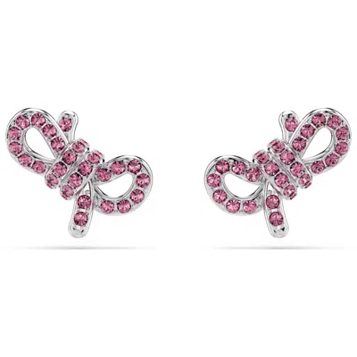 Swarovski Lifelong Bow Ohrstecker In Pink