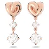 Swarovski Lifelong Heart Drop Earrings In White