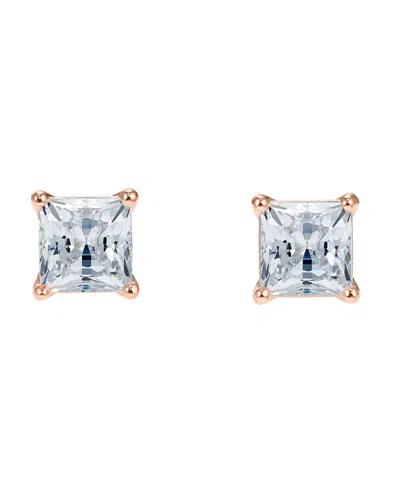 Swarovski Logo Earrings In White