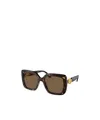Swarovski Tortoiseshell-effect Rectangle-frame Sunglasses In Brown