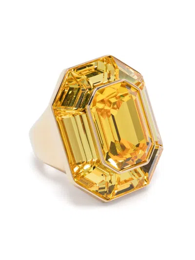 Swarovski Lucent Cocktail Ring In Gold