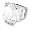 Swarovski Lucent Motif Ring Stainless Steel Shiny White In White