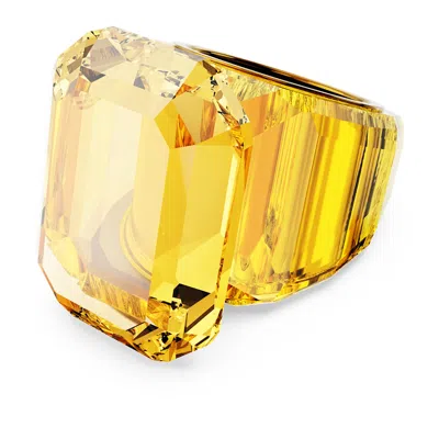 Swarovski Lucent Cocktail Ring In Yellow