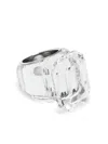 Swarovski Lucent Crystal-embellished Sterling Silver Ring In White