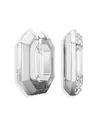 Swarovski Lucent Octagon Hoop Earrings In Silver