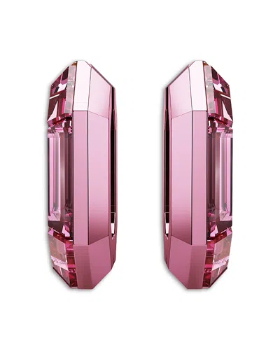 Swarovski Lucent Crystal Statement Earrings In Pink