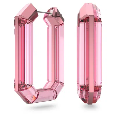 Swarovski Lucent Hoop Earrings In Pink