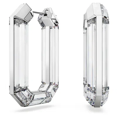 Swarovski Lucent Polished-finish Earrings In White