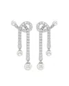 Swarovski Lucent Imitation Pearl & Crystal Matrix Drop Earrings