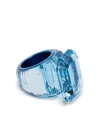 Swarovski Lucent Crystal Cocktail Ring In Blue