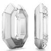 Swarovski Lucent Octagon Hoop Earrings In White