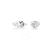 Swarovski Lucent Pierced Earrings Stud Spyke Rhodium Shiny Clear In Silver Tone
