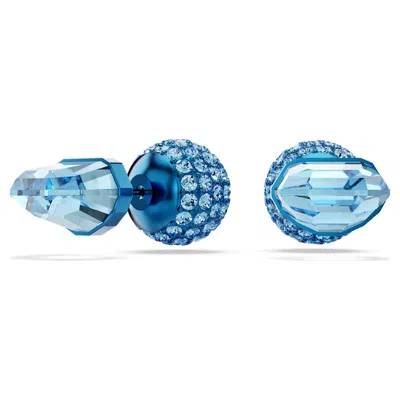 Swarovski Lucent Stud Earrings In Blue