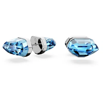 Swarovski Lucent Stud Earrings In Blue