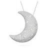 Swarovski Women's Luna Rhodium-plated & Crystal Moon Pendant Necklace In White