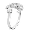 Swarovski Luna Crescent-moon Crystal Open Ring In Neutral