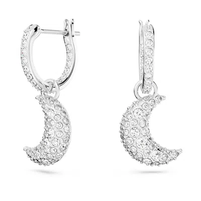 Swarovski Luna Drop Earrings In White