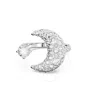 Swarovski Luna Motif Ring Small Rhodium Shiny Clear In Silver Tone