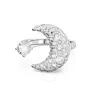 Swarovski Luna Motif Ring Small Rhodium Shiny Clear In Silver Tone
