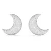 Swarovski Moon Rhodium Plated Luna Clip Earrings In White