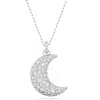 Swarovski Luna Pendant Rhodium Shiny Clear In Silver Tone