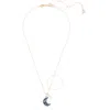 Swarovski Luna Pendant Rose Gold Shiny Multi In Silver Tone
