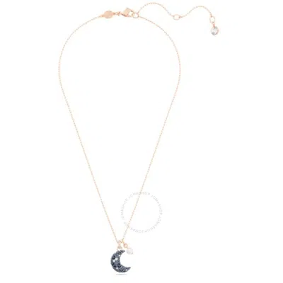 Swarovski Luna Pendant Rose Gold Shiny Multi In Silver Tone