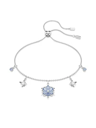 Swarovski Rhodium Plated Snowflake Magic Bracelet In Metallic