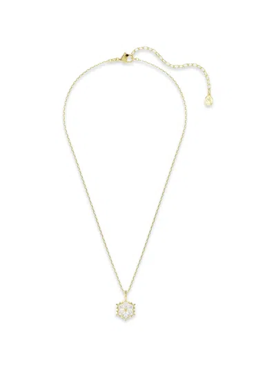 Swarovski Magic Snowflake-pendant Necklace In Gold