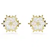 Swarovski Magic Stone Cluster Stud Earrings In ["white","gold Tone"]