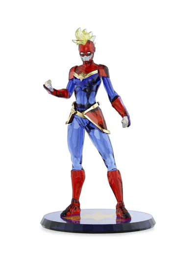 Swarovski Marvel Captain Marvel Crystal Figurine In Multi