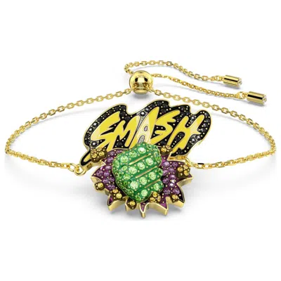 Swarovski Marvel Hulk Unisex Bracelet In Gold