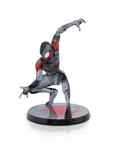 Swarovski Marvel Miles Morales Crystal Figurine In Black