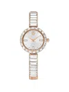 Swarovski Matrix Bangle Watch In Rose Gold Tone