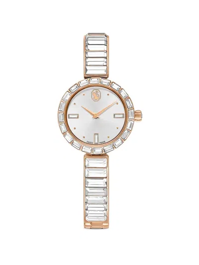 Swarovski Matrix Bangle Watch In Rose Gold Tone