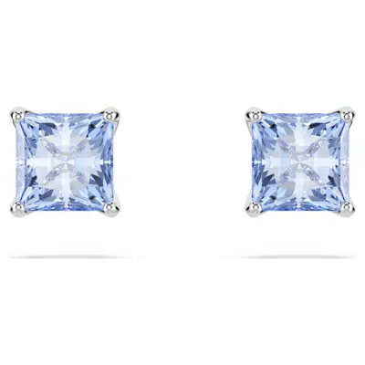 Swarovski Matrix Stud Earrings In 藍色