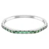 Swarovski Matrix Baguette Cut Crystal Bangle In Green