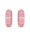 Swarovski Matrix Hoop Earrings In Pink