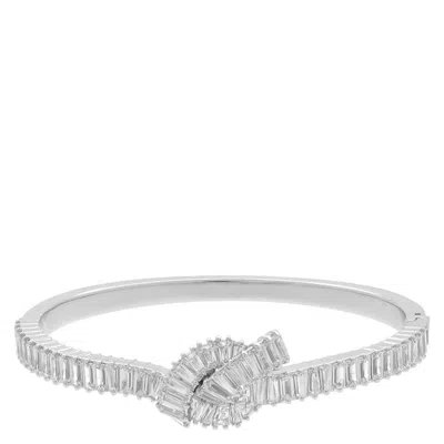 Swarovski Matrix Baguette Cut Bangle In Metallic