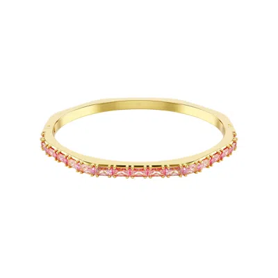 Swarovski Matrix Baguette Cut Bangle In Gold