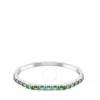 Swarovski Matrix Baguette Cut Crystal Bangle In Green