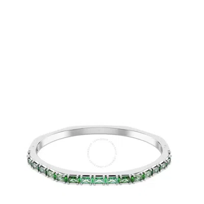 Swarovski Matrix Baguette Cut Crystal Bangle In Green