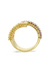 Swarovski Matrix Baguette-cut Gold Ring In Gold