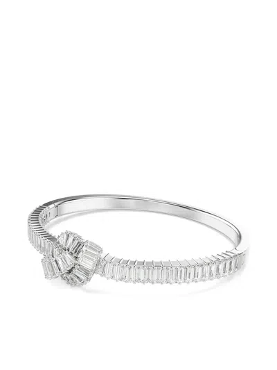 Swarovski Matrix Baguette-cut Knot Bracelet In Metallic