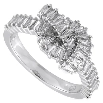 Swarovski Matrix Baguette Cut Knot Ring In Transparent