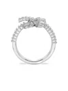 Swarovski Matrix Baguette-cut Knot Ring In Metallic