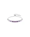 Swarovski Matrix Baguette Cut Purple Rhodium Plated Bracelet