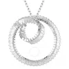 Swarovski Matrix Baguette Cut Rhodium Plated Necklace In White