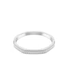 Swarovski Matrix Baguette Cut White Rhodium Plated Bangle Bracelet